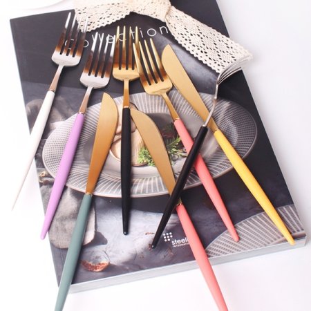 304스텐 골드 디너 커트러리 세트