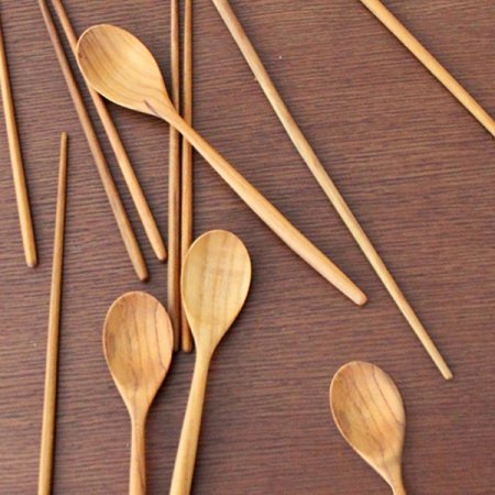 티크 원목 우드수저 나무수저 5벌세트