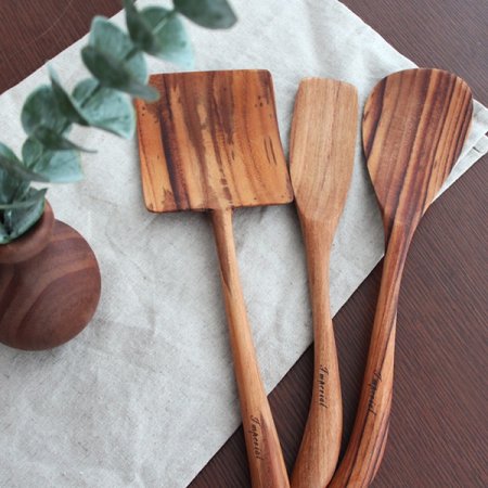 티크 원목 조리도구 뒤집개 3종세트