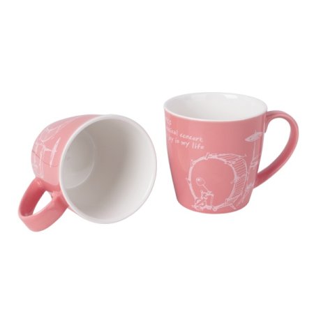 뮤지컬 콘서트 핑크 2인 머그컵 세트
