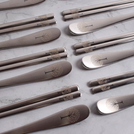 국내스텐 해피트리 수저 5벌 세트