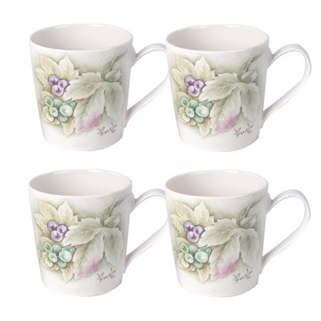 포도 빈티지 4인 머그 세트