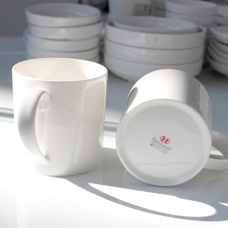 본차이나 화이트 백지 노르딕 머그