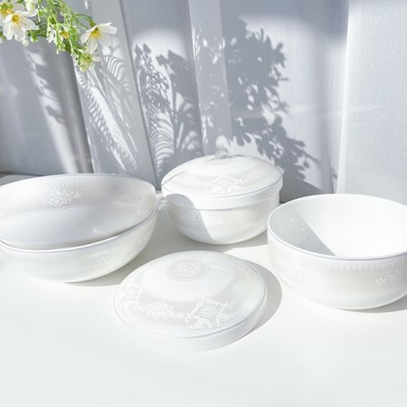 본차이나 레이스 단반상기 6p