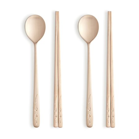 리한 매화문 유기 부부수저 세트