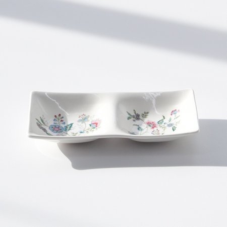 빈티지모리 2칸 나눔접시 세트 2p