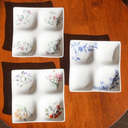 빈티지모리 4칸 나눔접시 세트 2p