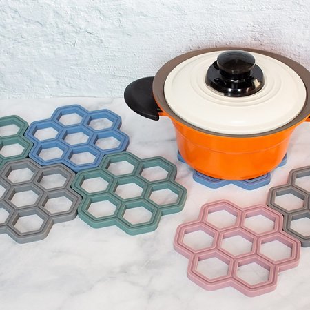 국산 실리콘 육각 냄비 받침