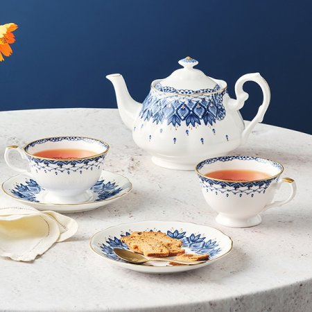 본차이나 크로셰 2인 티세트 7p