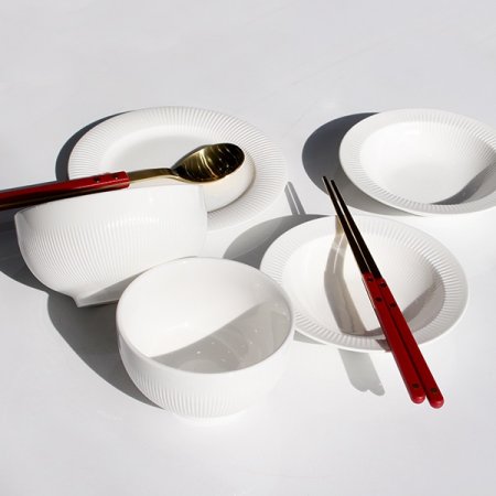 티니블랑 베일 화이트 1인 식기세트