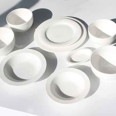 티니블랑 베일 화이트 2인 식기세트