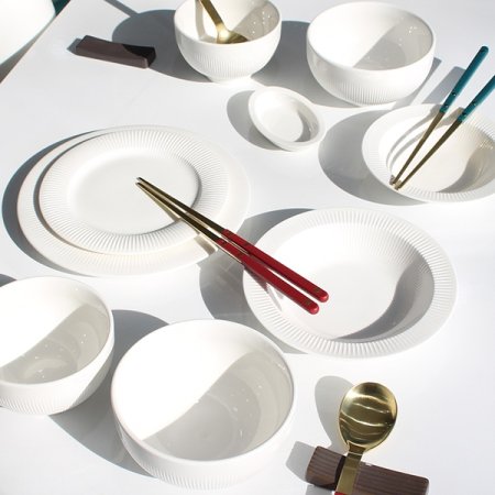 티니블랑 베일 화이트 2인 식기세트