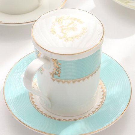 본차이나 로얄페일블루 뚜껑받침머그