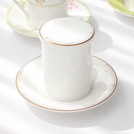 본차이나 골드위시스 뚜껑받침머그