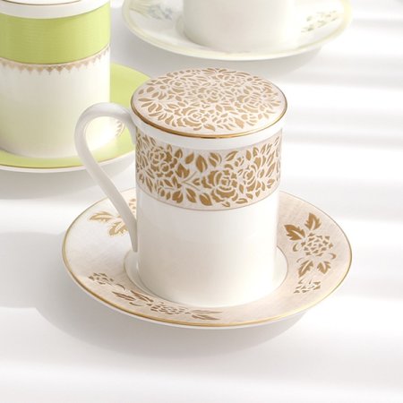 본차이나 궁 1인 뚜껑받침머그