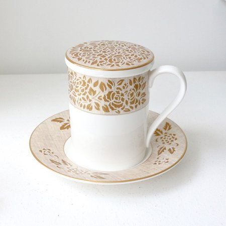 본차이나 궁 1인 뚜껑받침머그