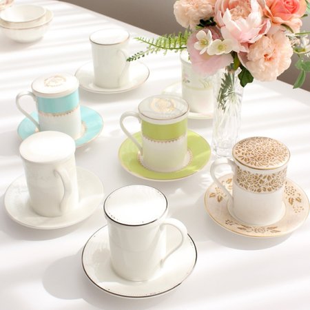 본차이나 궁 1인 뚜껑받침머그