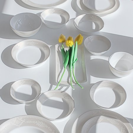 본차이나 레이스 10인 식기 홈세트