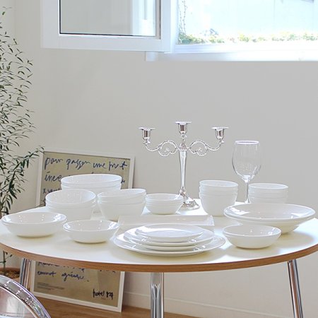 본차이나 쿠잉 화이트 6인 홈세트