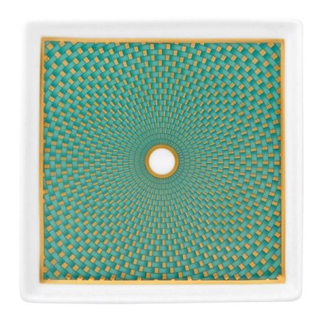 트레조 터콰즈 사각 플레이트 11cm
