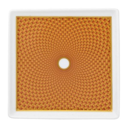 트레조 오렌지 사각 플레이트 11cm