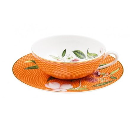 트레조플로리오렌지 티컵앤소서220ml