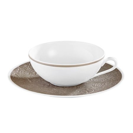 이탈리아 르네상스 웜그레이 티컵앤소서