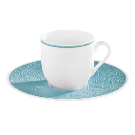 이탈리아르네상스 스카이블루커피컵앤소서