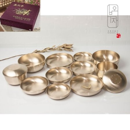 우단포장 2인조 조각거북생활칠첩반상기