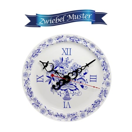 쯔비벨무스터 도자기 벽시계 대