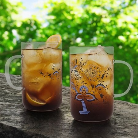 쯔비벨무스터글라스머그컵 대형 2p세트