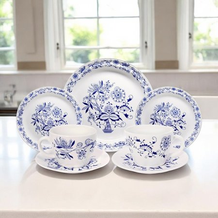 쯔비벨무스터 커피잔 2인조 디너세트