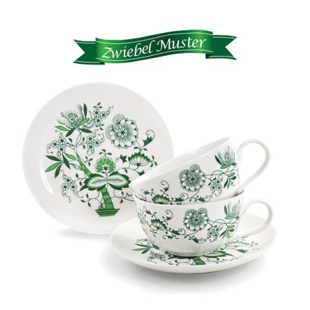 쯔비벨 Green 홍찻잔 2인조세트