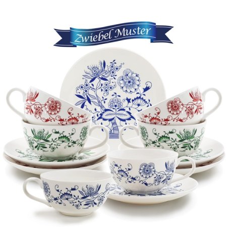 쯔비벨무스터 mix 홍찻잔 6인조