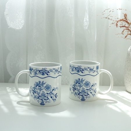 쯔비벨무스터 패턴 머그컵 2p