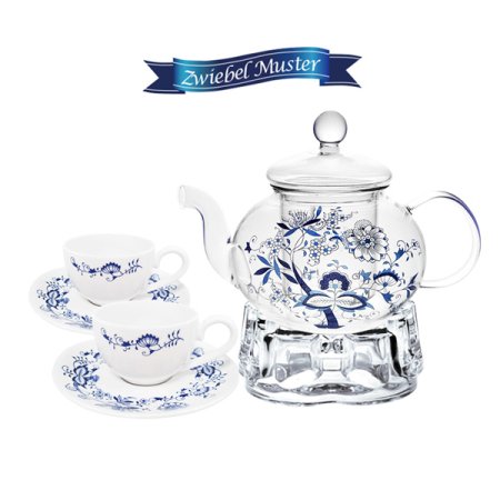 내열유리포트600ml도자기잔세트