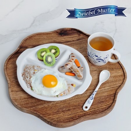 쯔비벨무스터 어린이 도자기 원형 식판