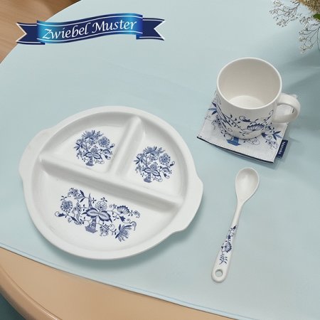 쯔비벨무스터 어린이 도자기 원형 식판