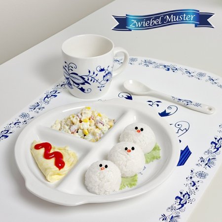 쯔비벨무스터 어린이 도자기 원형 식판