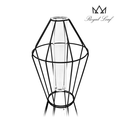 블랙스틸 유리병 한송이 화병 프리즘