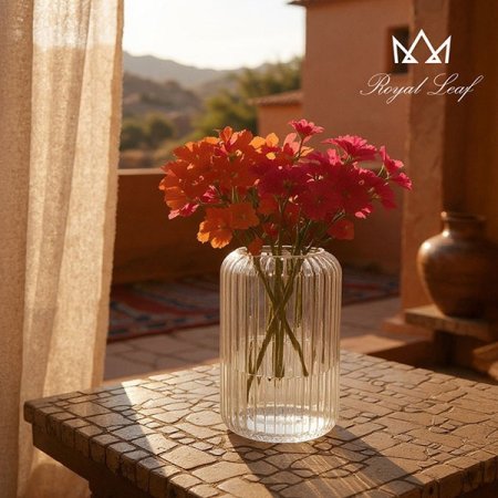 로얄리프 롱라인 크리스탈 글라스 화병