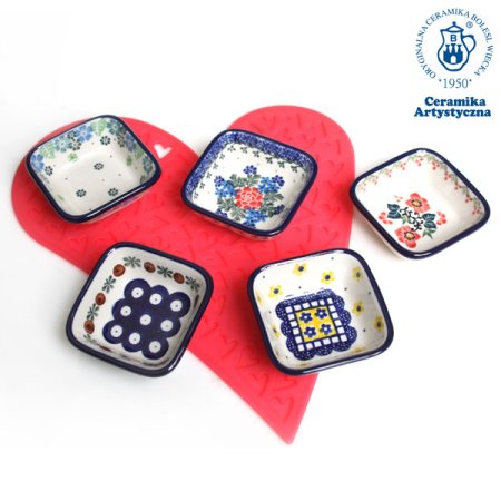 폴란드그릇 미니사각종지 8cm