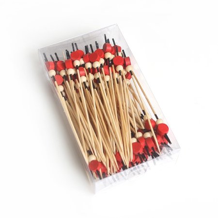 빨간장식 대나무 과일꽂이48