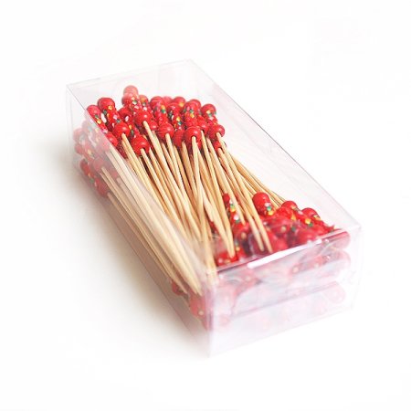 색매듭빨강 대나무 과일꽂이10