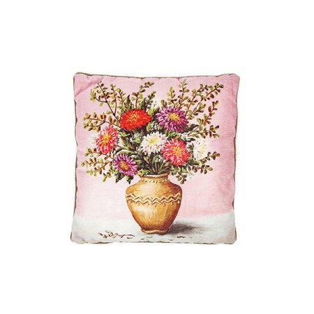 영국 쿠션 국화꽃화병 핑크 DP429