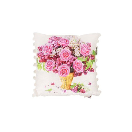 영국 쿠션 로즈바스켓 핑크 DP355