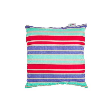 영국 쿠션 카니발 스트라이프 핑크민트
