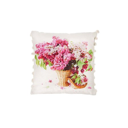 영국 쿠션 플라워바스켓 핑크