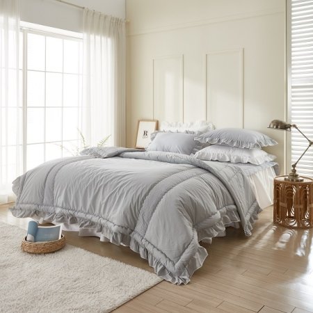 고밀도 쟈스민 레이스 차렵이불Q