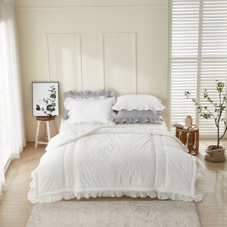 고밀도 쟈스민 레이스 차렵베개세트Q